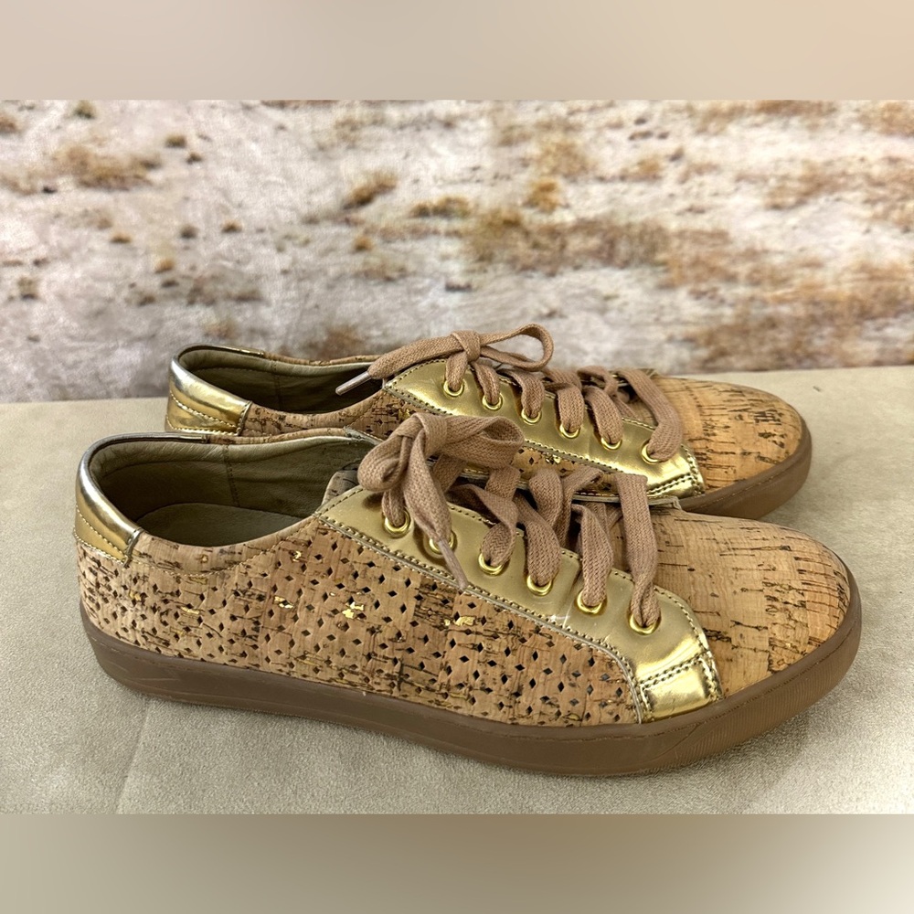 Johnson & Murphy Emerson Cork & Gold  Sneaker Size 9M